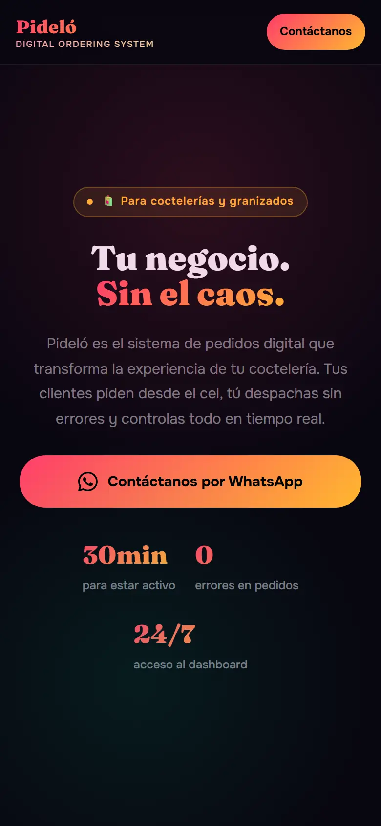 Pideló en celular