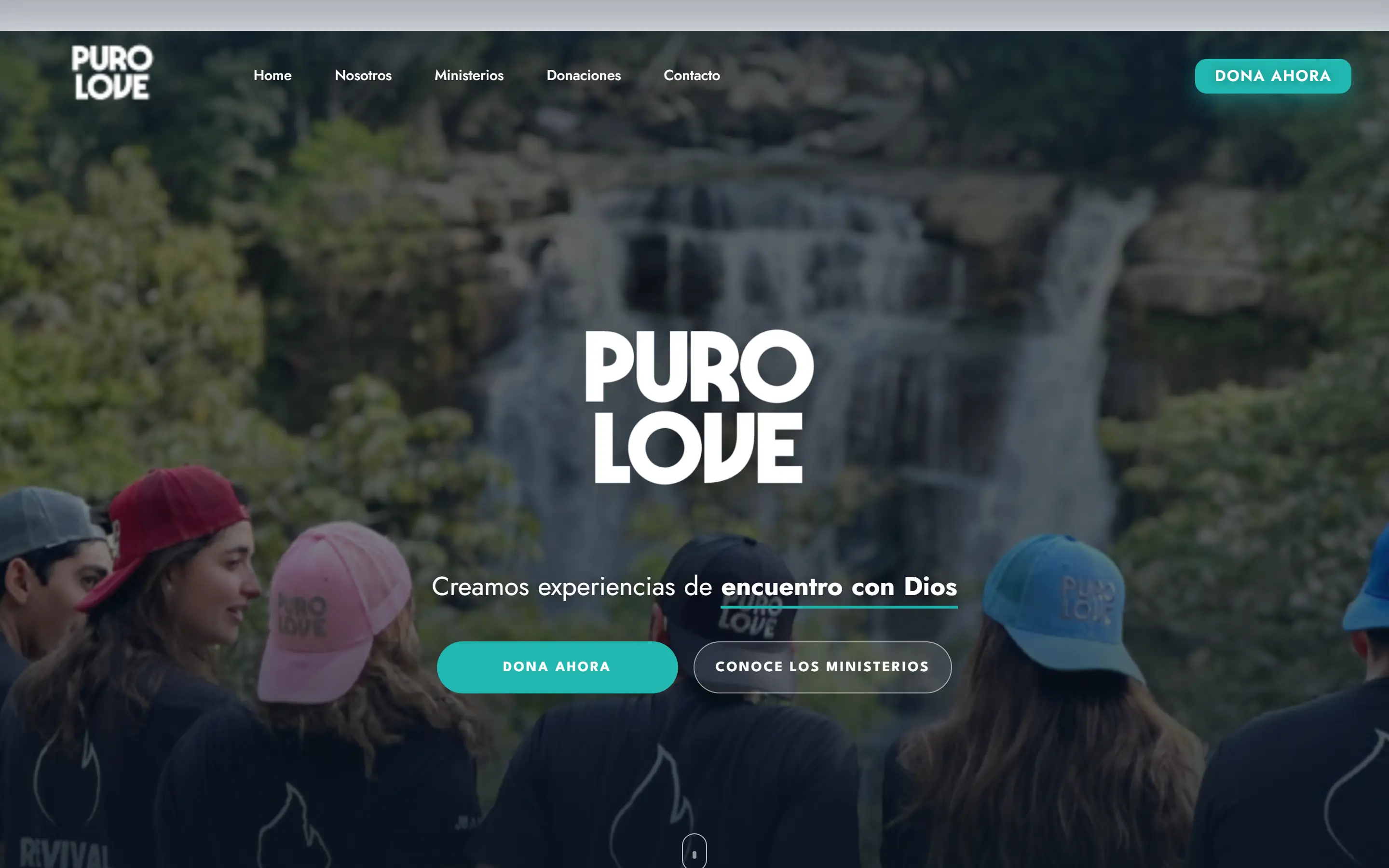 Puro Love: portada con el llamado a donar y los ministerios
